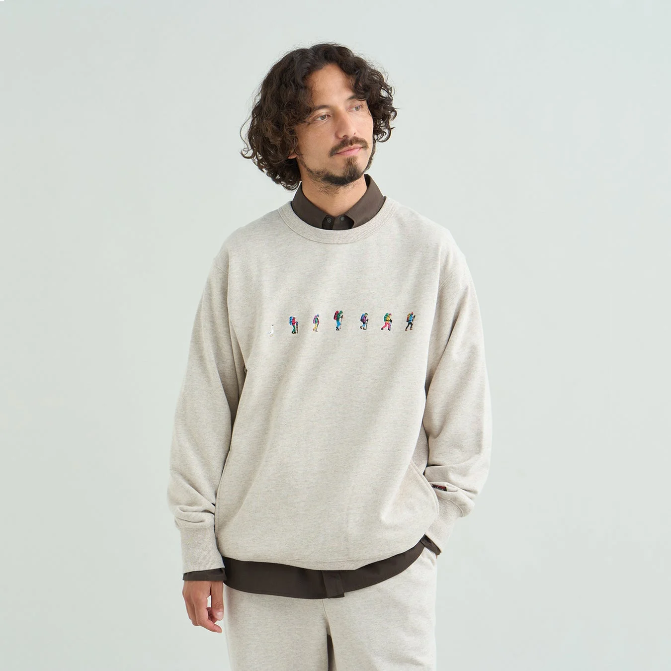 NANGA ECO HYBRID TRAVERSE EMB SWEAT