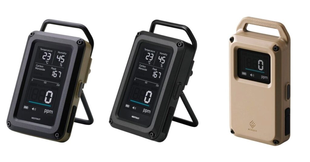 冬キャンプや車中泊の見えない危険を検知!日本製 高精度センサー搭載のNESTOUT「CO ALARM」3in1/BASICの2モデルで待望の新色が発売